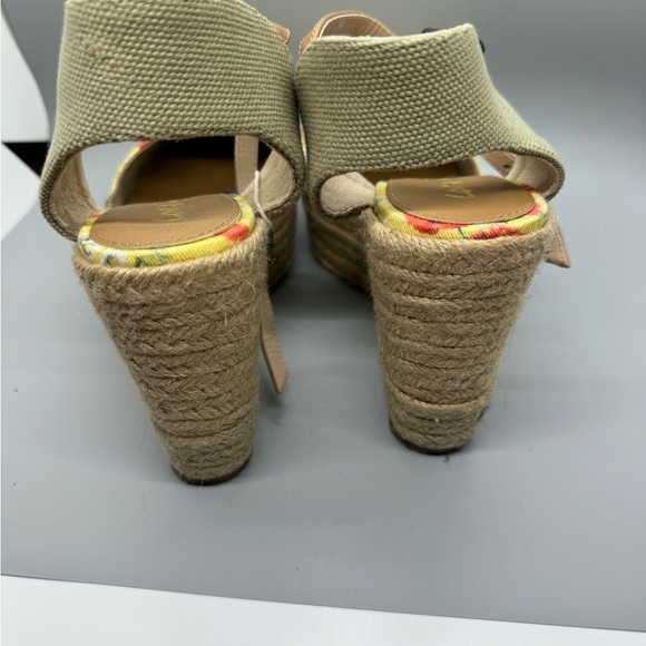 CORAL BLUE ESPADRILLES WEDGES size 39 /8.5 - Picture 3 of 7